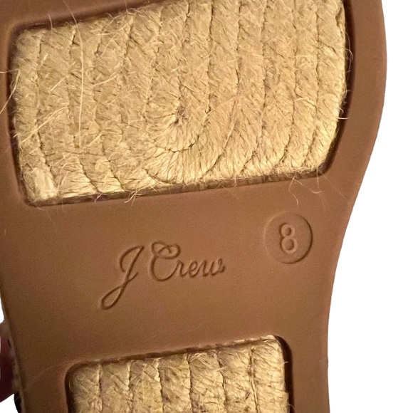 NWOB J. Crew Leopard Print Twisted Knot Espadrille Flat Slide Sandal Size 8 - Picture 9 of 9
